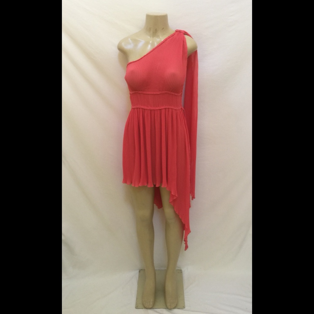 Moda International Size XS Pink Grecian Style Dress